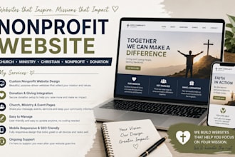 design church, ministry, christian, nonprofit and donation website