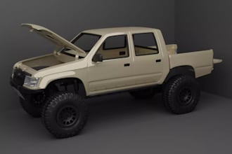 3d offroad racing car,pickup truck bodykit,rc car wheel,toy vehicle stl printing