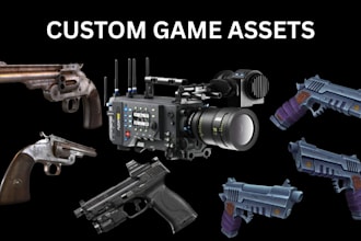 create stunning 3d game assets, custom model, weapon, texture and more