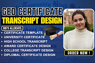 design professional academic transcripts, diplomas, and custom documents