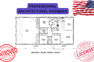 draft detailed architectural floor plans from sketch, PDF, or image for oh nv wa