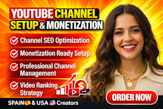 set up youtube channel video promotion channel monetization organic SEO