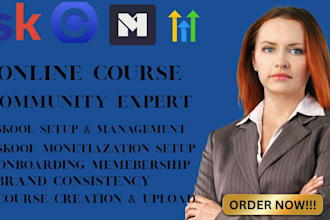 setup skool online community, skool community setup skool community manager