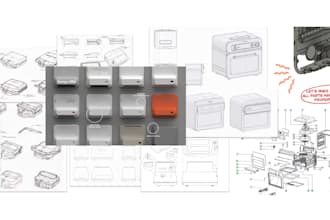 make concept design for smart kitchen tools cad modeling electronic appliances
