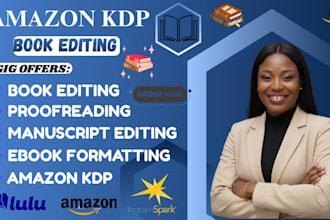 edit and format your book for amazon KDP and kindle
