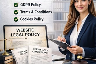 draft privacy policy, gdpr policy terms and condition website legal pages