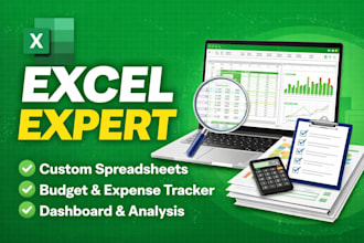 create professional excel spreadsheet, budget tracker and dashboard