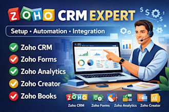 setup zoho CRM, zoho marketing automation, zoho campaigns and zoho forms