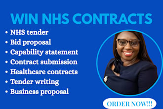 create winning nhs tender proposals capability statements and bids