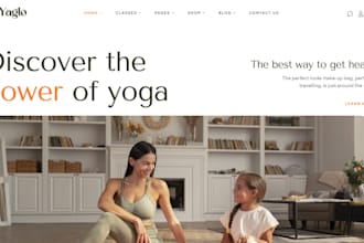 build wix yoga instructors membership website workout program website gymnatics