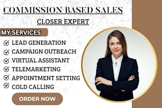 be commission based sales closer sales representative salesperson telemarketing