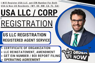register, incorporate your llc corp business in new mexico wyoming delaware USA