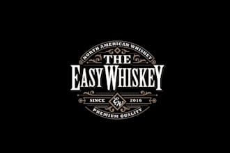 create gorgeous vintage whiskey logo