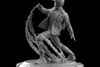 turn 2d concept into 3d model,resin stl,anime stylize game,obj toy,3d print