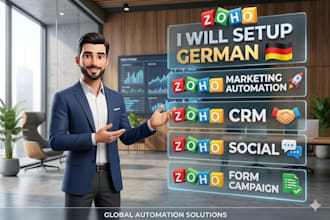 setup german zoho marketing automation, zoho crm, zoho social zoho form campaign