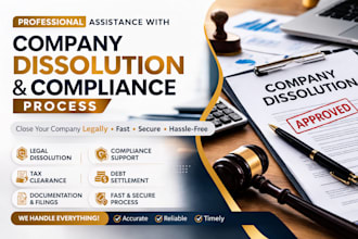 assist with company dissolution and compliance process