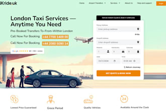 design wix taxi booking website taxi website wix chauffeur vtc website