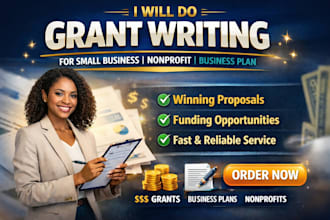 do grant writing for small business, non profit, grant proposal for business