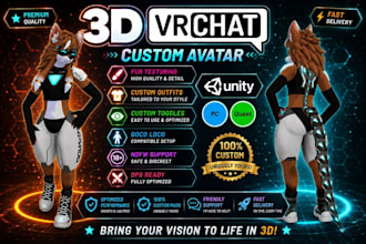 make custom vrchat avatar vrc furry avatar VR character furry model nsfw avatar
