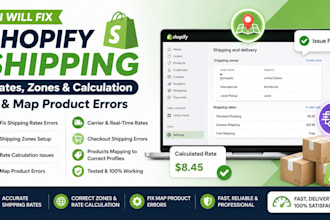shopify expert set shipping rates, zones and rate calculation map product error