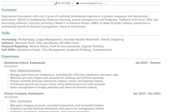 create, edit and format a professional resume or CV