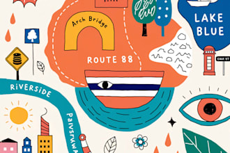 do unique hand drawn map vector illustration