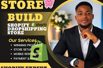 build shopify dropshipping store, shopify store setup, shopify expert