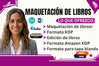 do maquetación y edición de libros con diseño interior para amazon KDP