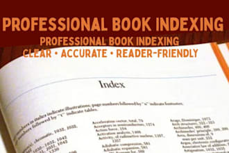 do comprehensive back of your book indexing on ms word