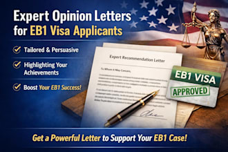 provide professional expert opinion letters for eb1 visa applicants