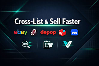 do manual SEO product listing vendoo cross listing on ebay poshmark and depop