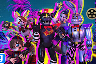 create, edit, port sfm model, gmod playermodel, fnaf, tf2, vrchat character