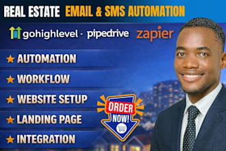 gohighlevel real estate email automation pipedrive website zapier integration