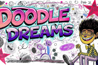 create doodle art illustrations for anything