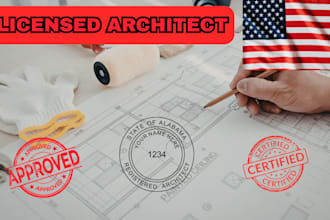 architectural plans, certified architect stamp by licensed architect hi ak al