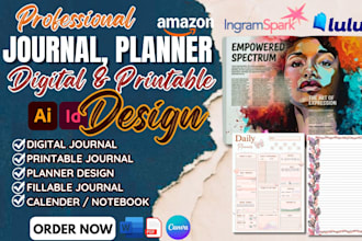 design canva printable journal, digital fillable journal planner, canva workbook