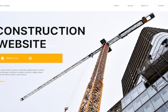 build wix contractor building company website construction company website