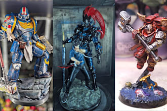 3d print and paint warhammer tabletop miniature action figure with resin or fdm