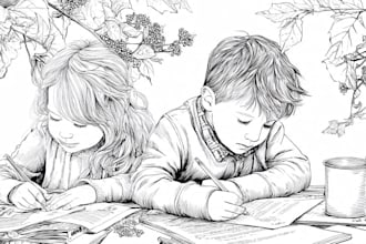 do unique coloring book page and illustration for you