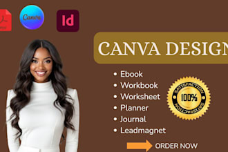 design canva journal, canva planner, worksheet, canva lead magnet workbook