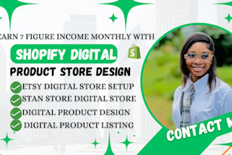 setup and design stan store and upload digital products for your stan store