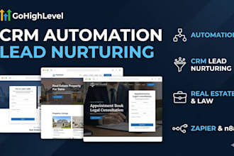 setup gohighlevel crm automation and lead nurturing  for real estate or law