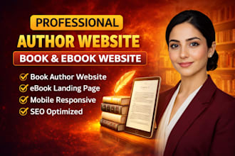 book author website, ebook author landing page, author spotlight, canva ebook