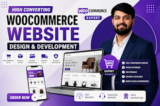 build a professional woocommerce website or online store
