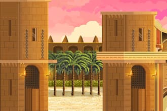 create pixel art backgrounds and environments for games