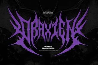 design an emotional screamo metal logo for your band