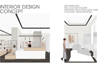 create interior concept and moodboard