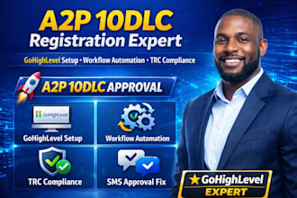 do a2p 10dlc registration gohighlevel website setup and tcr compliance