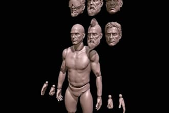 model 3d toy figure, toy design, toy modeling, 3d printing, toy rendering, vinyl