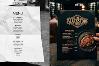 design a restaurant menu that looks premium and sells more